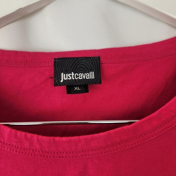 Just Cavalli pink graphics tshirt XL in VGUC - Picture 3 of 9
